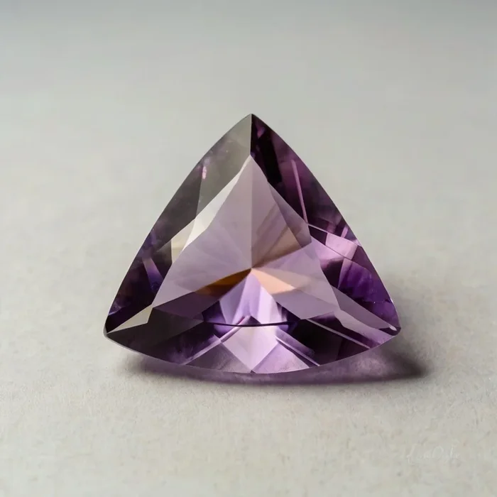 Ametrine 1PC Medium 9×9 MM Triangle Faceted Multicolor Lustrous Semi Precious Gems