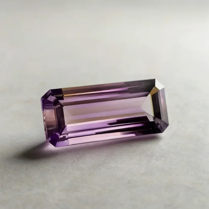 Ametrine 1PC Tiny 4×8 MM Baguette Faceted Multicolor Superior Semi Precious Gems