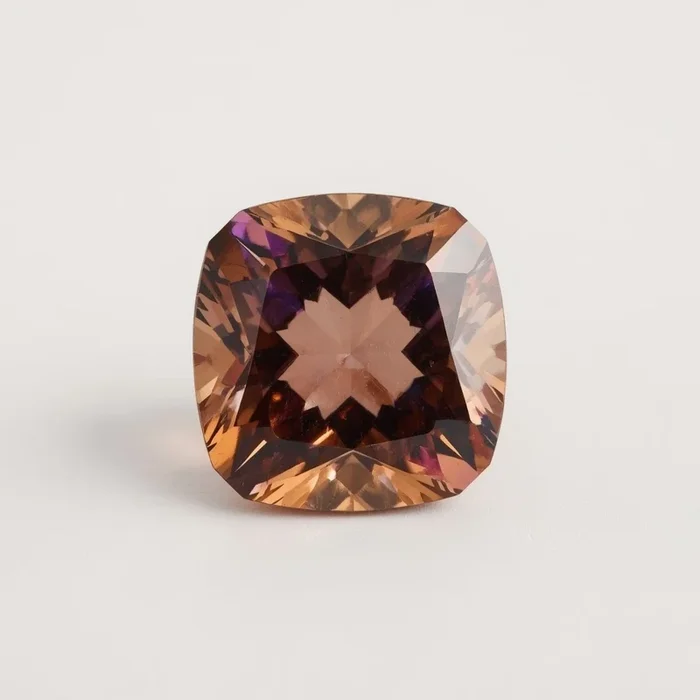 Ametrine 1PC Tiny 6×6 MM Cushion Faceted Multicolor Polished Semi Precious Loose Gems
