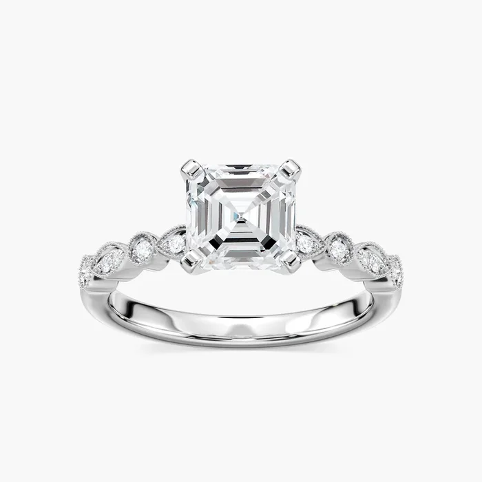 Amore Vintage Engagement Ring with 1.76ct in 18K White Gold