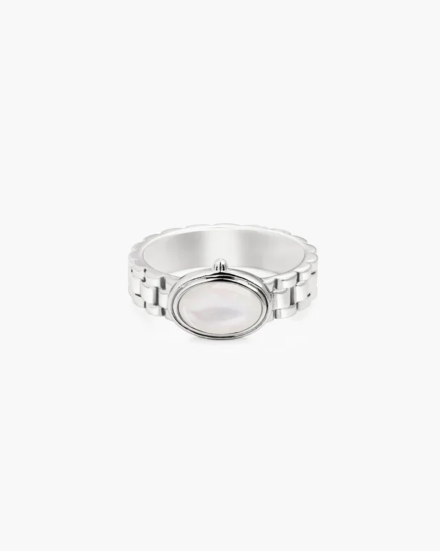Anello cinturino orologio in argento