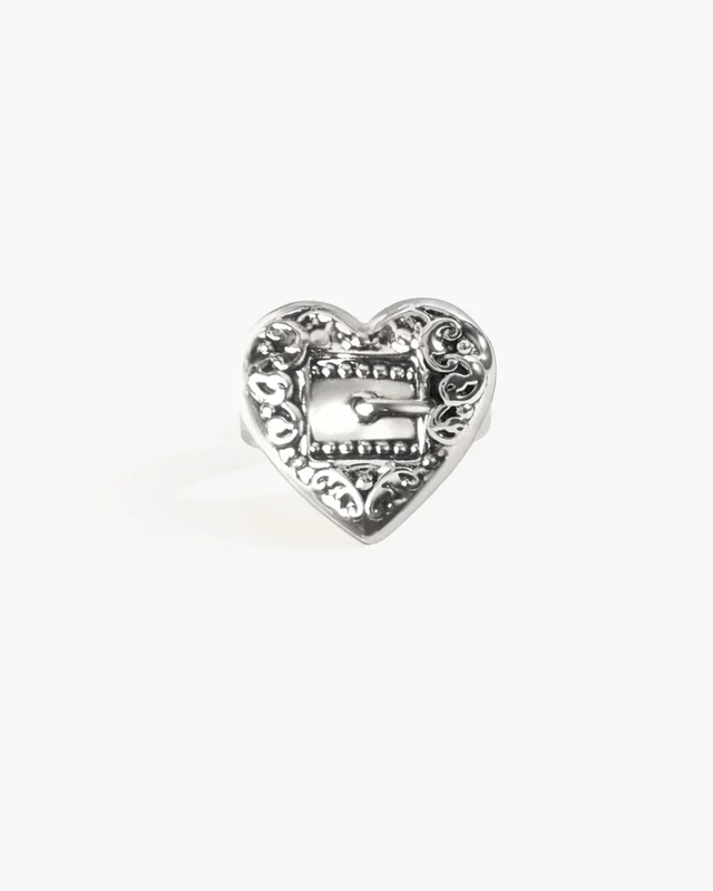 Anello con Cuore e Cintura in Argento