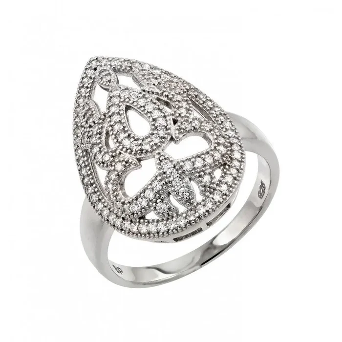 Anillo de plata 925 con micro pavé de circonita chapada en rodio – GMR00017