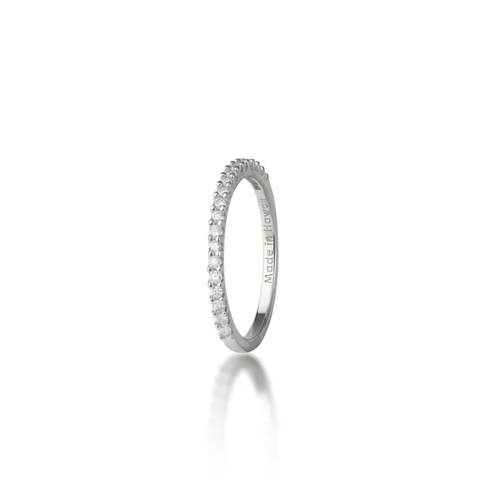 Anniversary Ring in White Gold with Diamonds