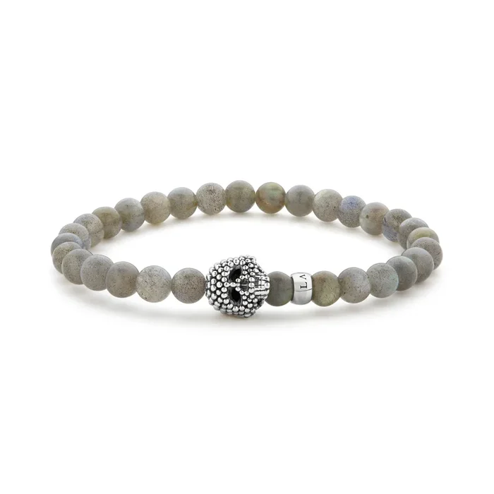 Anthem Labradorite Skull Bracelet