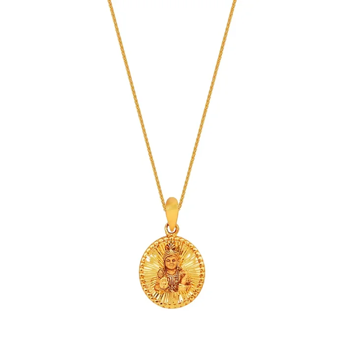 Antique Subramanya Swamy Pendant in 22K Gold
