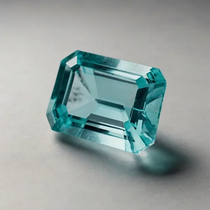 Aquamarine 1PC Chunky 13×18 MM Emerald Faceted Blue Shine Semi Precious Loose Gemstones