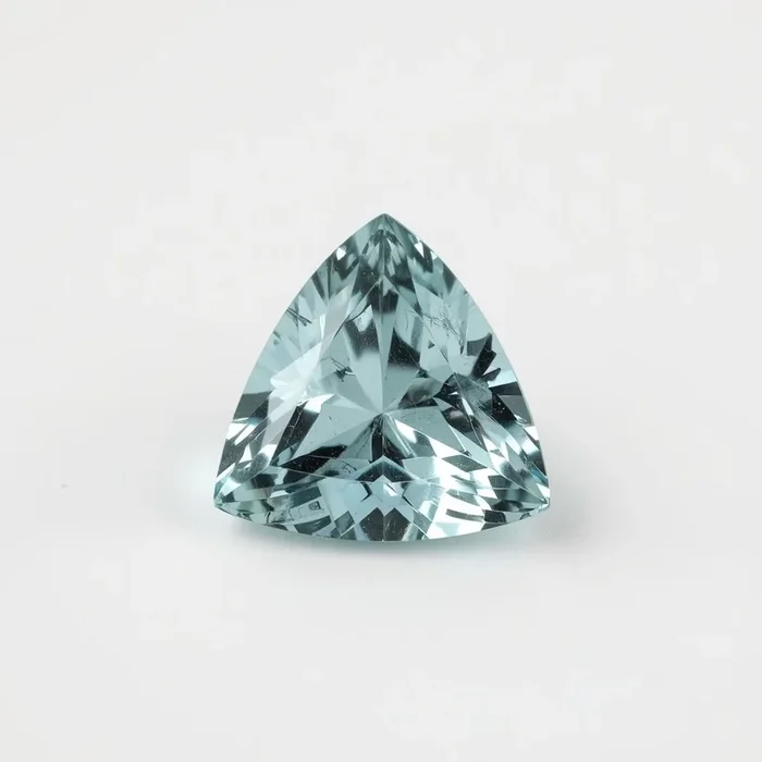 Aquamarine 1PC Large 11×11 MM Triangle Faceted Blue Fine Semi Precious Gems