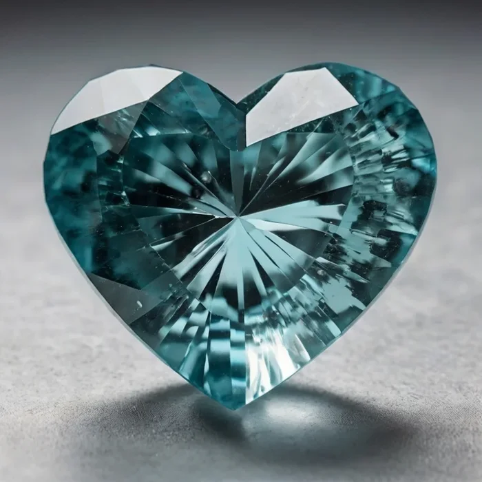 Aquamarine 1PC Large 12×12 MM Heart Faceted Blue High-Quality Semi Precious Loose Gems