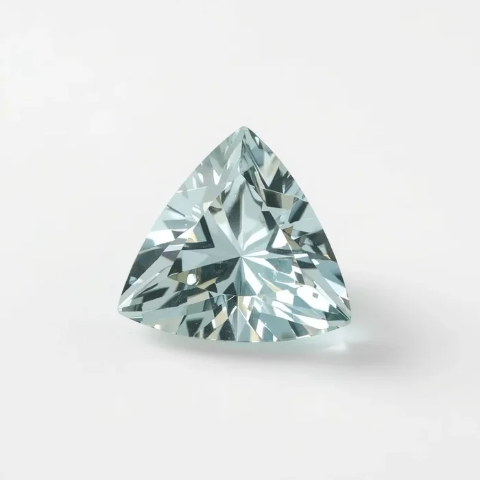 Aquamarine 1PC Large 12×12 MM Triangle Faceted Blue High-Quality Semi Precious Loose Gems
