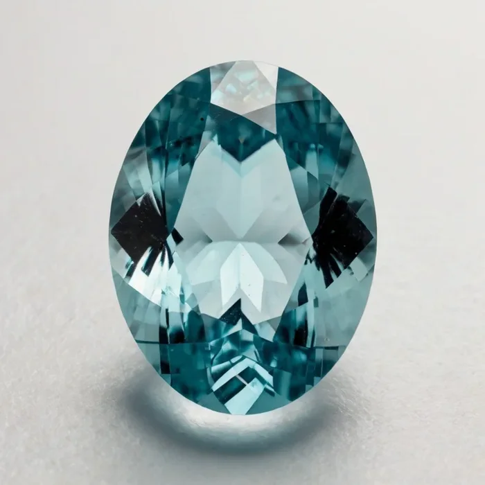 Aquamarine 1PC Large 9×11 MM Oval Faceted Blue Natural Semi Precious Loose Gemstone