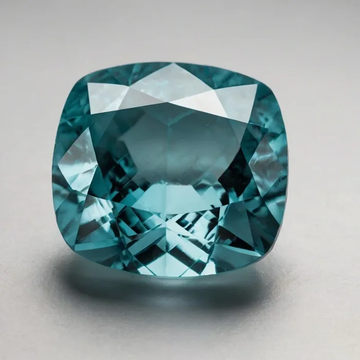 Aquamarine 1PC Medium 9×9 MM Cushion Faceted Blue Lustrous Semi Precious Loose Gemstone