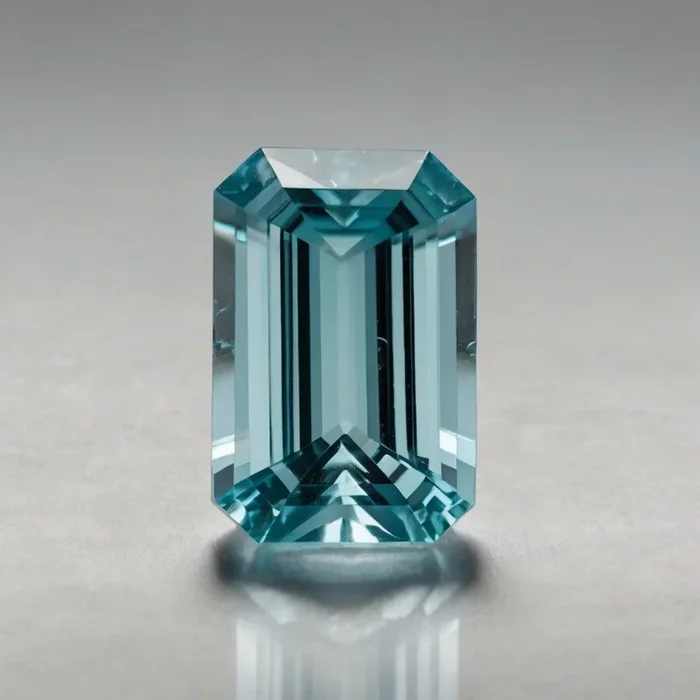 Aquamarine 1PC Small 5×10 MM Baguette Faceted Blue Fine Semi Precious Loose Gemstone