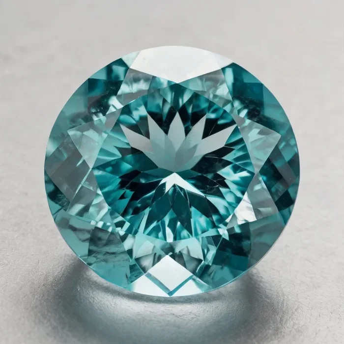 Aquamarine 1PC Small 8×8 MM Round Faceted Blue Luster Semi Precious Loose Gems