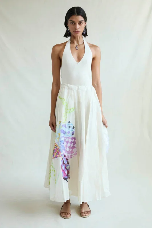 Aquarelle Skirt Eggshell