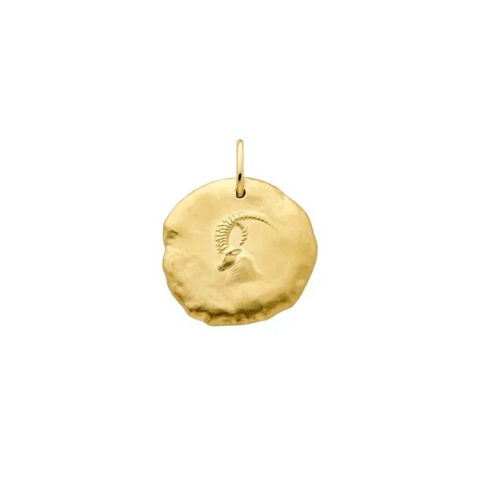 Arthus Bertrand Astro Capricorn medal in yellow gold 23 mm – Lepage