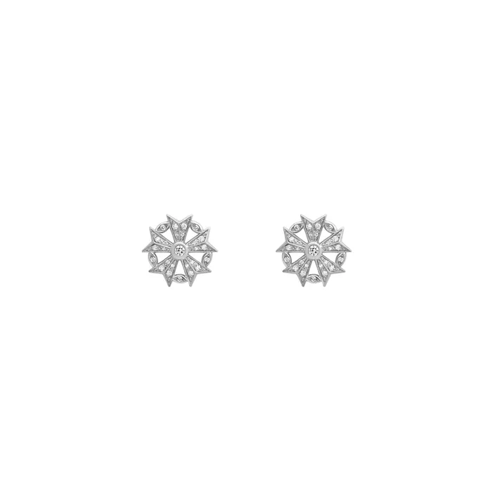 ARTHUS BERTRAND Gloria Star earrings studs white gold diamonds| Lepage