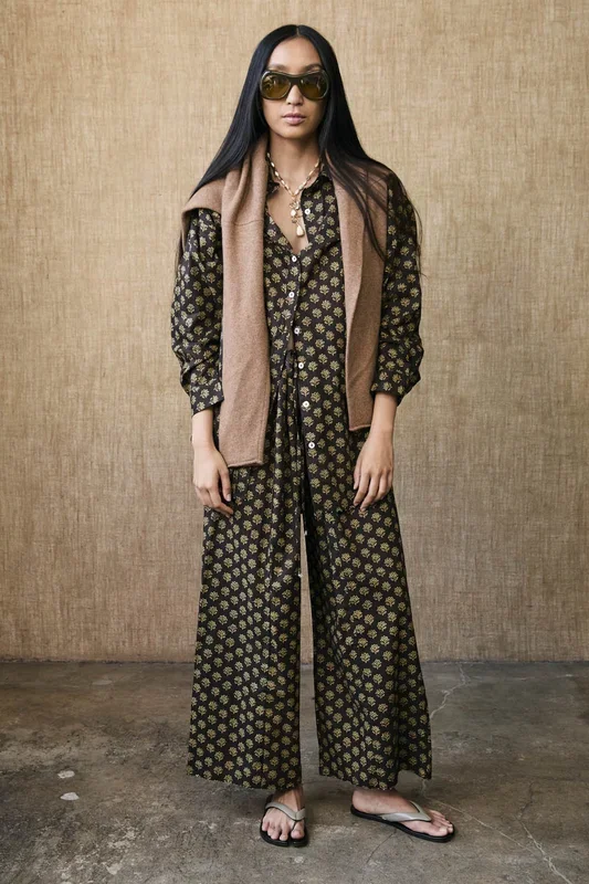 Astrid Block Print Set Brown