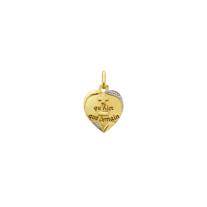 Augis Amour La Sentimentale medal in yellow gold | Lepage