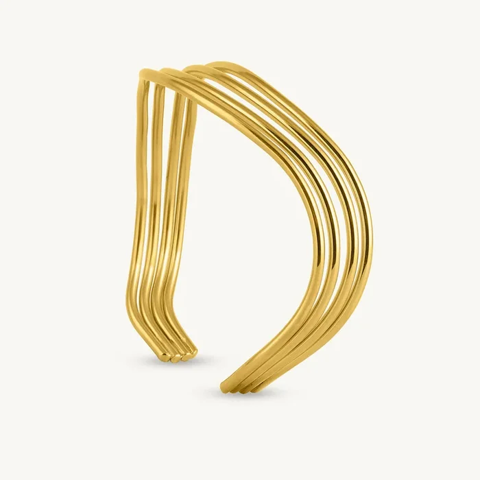 Auric Wave Multi-Strand Cuff Bracelet
