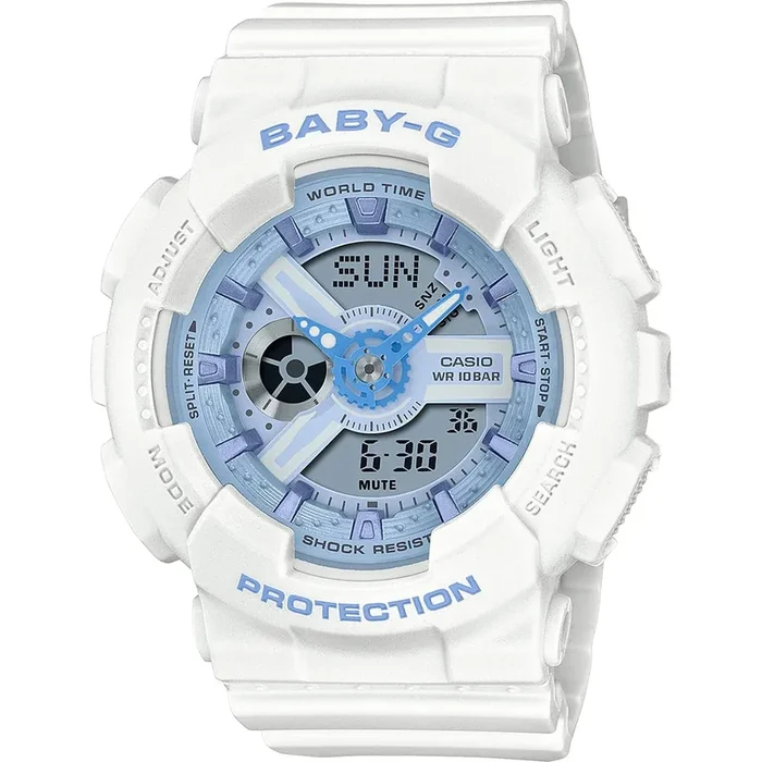 Baby-G BA110XBE-7A Blue and White Ladies Watch