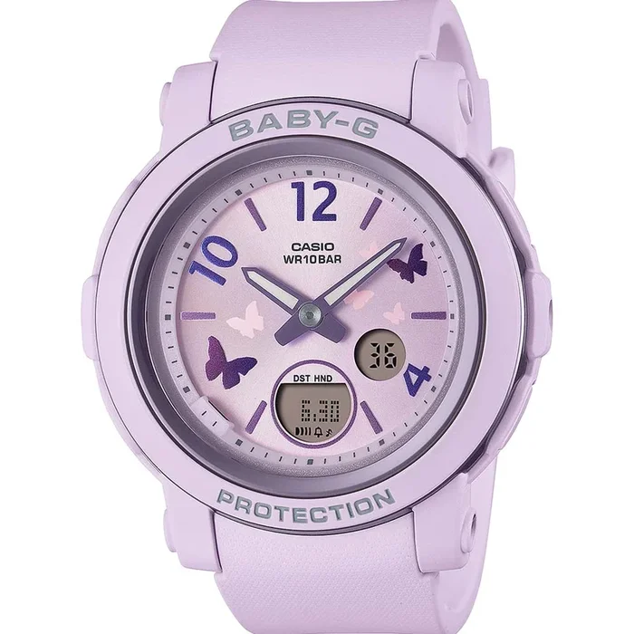 Baby-G BGA290BD-6A Butterfly Dial Purple Womens Watch