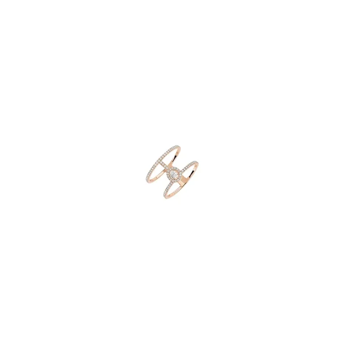 Bague Messika Amazone 2 rangs or rose et diamants 5237R – Lepage