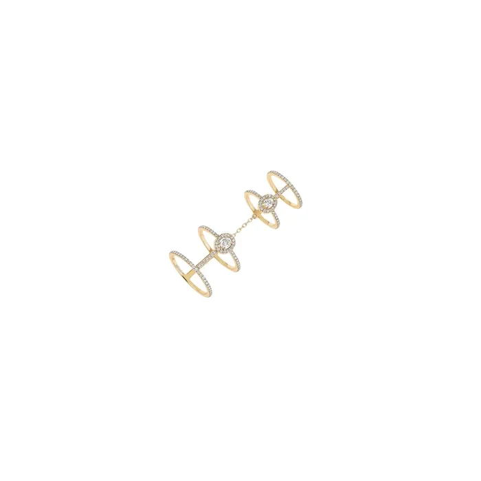 Bague Messika Glamazone Double 4 rangs or jaune diamants 5671J – Lepage