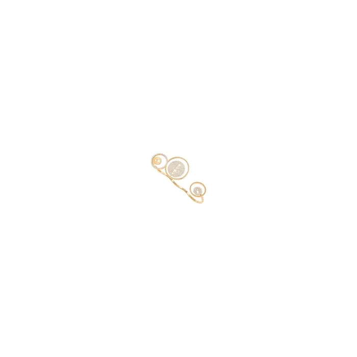 Bague Messika Lucky Move 3 doigts en or jaune et diamants