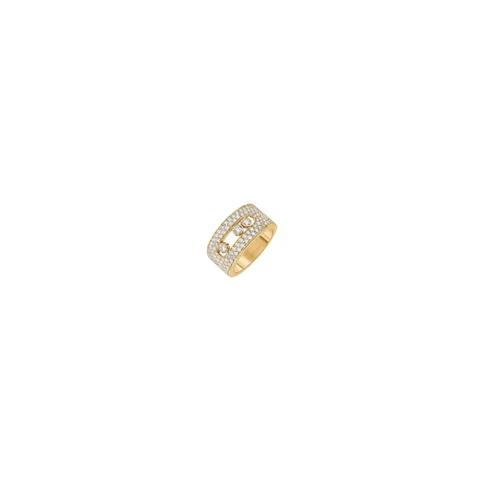 Bague Messika Move Joaillerie M Full Pavé or jaune et diamants – Lepage