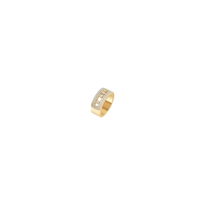 Bague Messika Move Noa Pavée grand modèle en or jaune et diamants