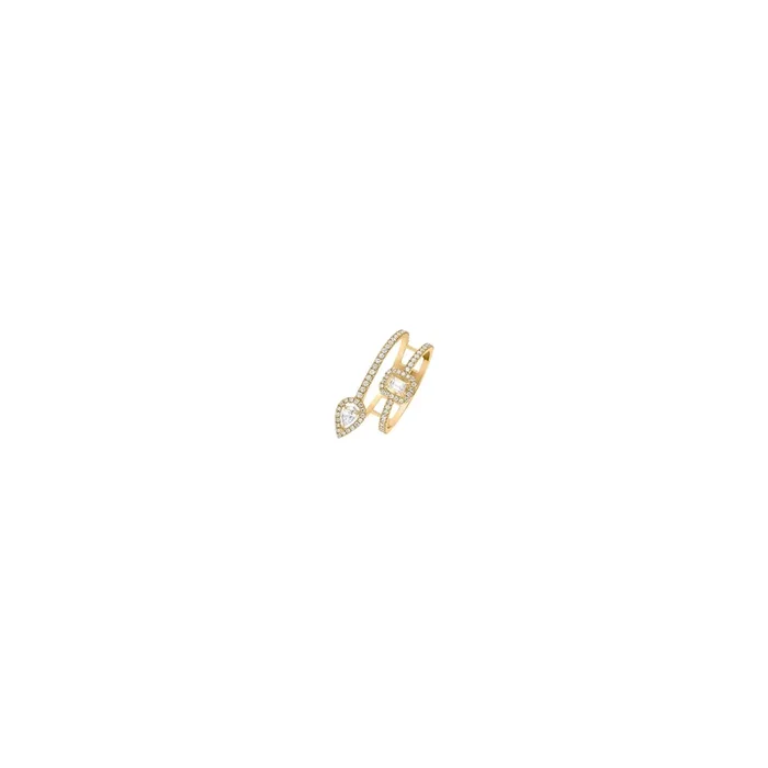 Bague Messika My Twin 2 rangs en or jaune et diamants