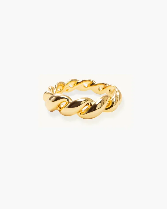Bague Torsadée Dorée