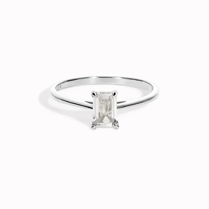 Baguette Ring White Topaz Silver – Charlotte