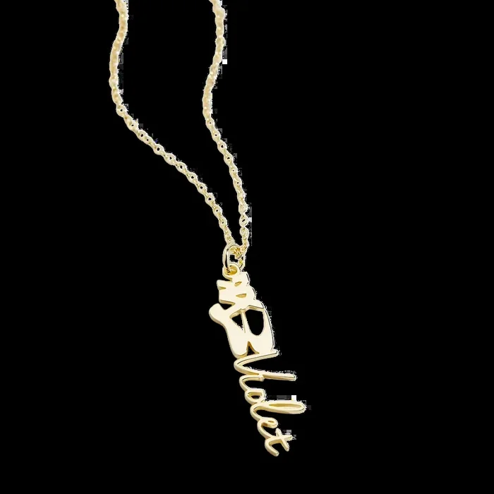 Ballet Shoes Name Necklace