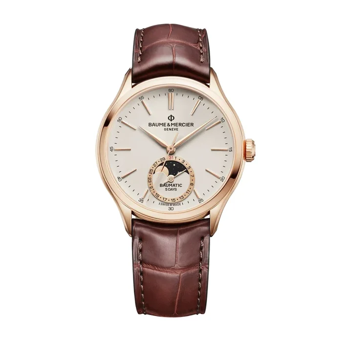 Baume et Mercier Clifton Moonphase Gold auto Watch 10736 – Lepage