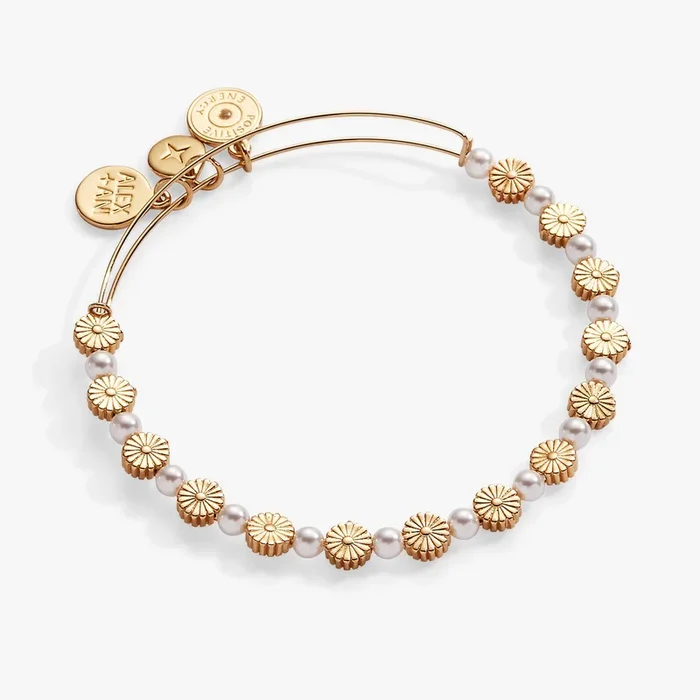 Beaded Flower Bangle