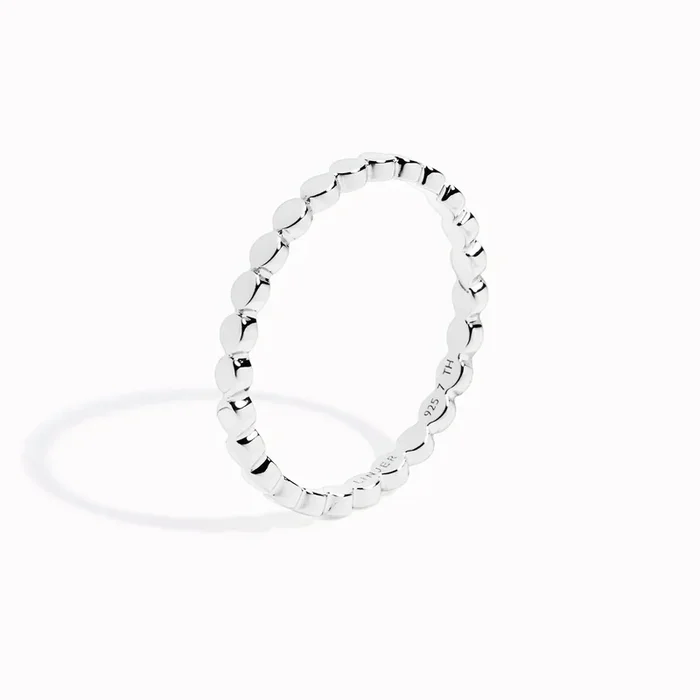 Beaded Ring Silver – Irene