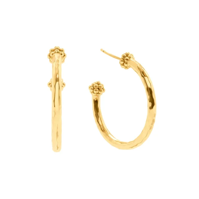 Berry Slice Medium Hoop Earrings – Gold