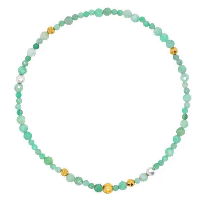 Birthstone Pyrite’s Booty Bracelet – May / Chrysoprase