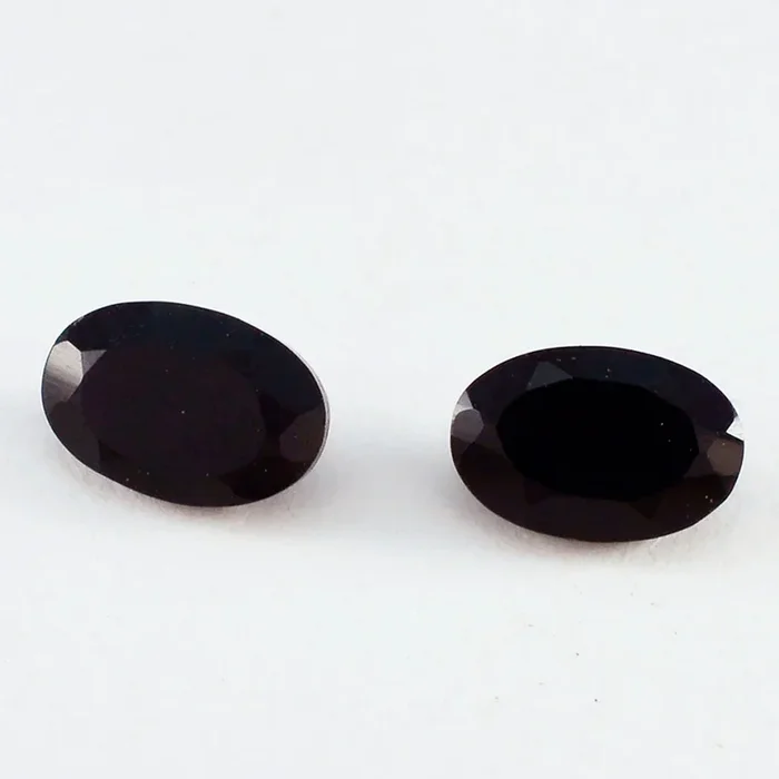 Black Onyx 1PC Chunky 12×16 MM Oval Faceted Black Brilliant Semi Precious Loose Gems