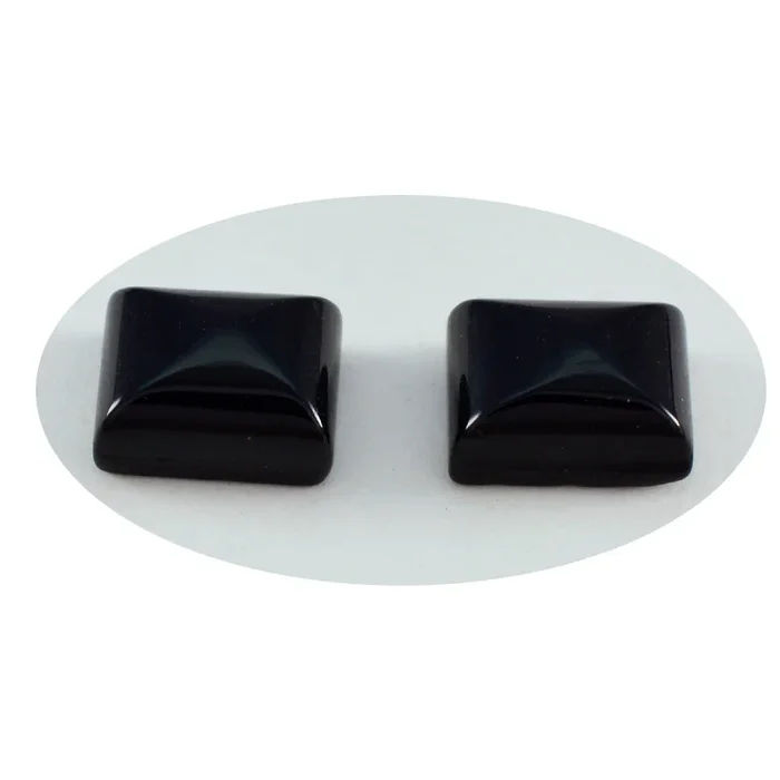 Black Onyx 1PC Large 8×12 MM Emerald Cabochon Black Fine semi Precious Semi Precious Gemstone