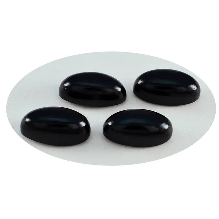 Black Onyx 1PC Medium 7×10 MM Oval Cabochon Black Splendid semi Precious Loose Gemstone