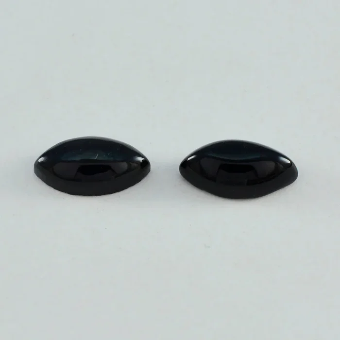 Black Onyx 1PC Small 6×12 MM Marquise Cabochon Black Lustrous semi Precious Gems