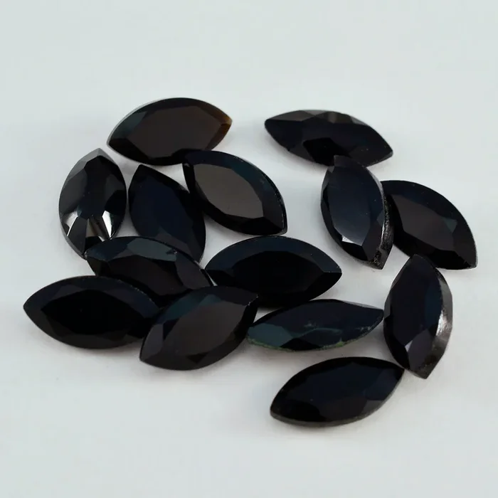 Black Onyx 1PC Small 6×12 MM Marquise Faceted Black Superior Semi Precious Loose Gemstone