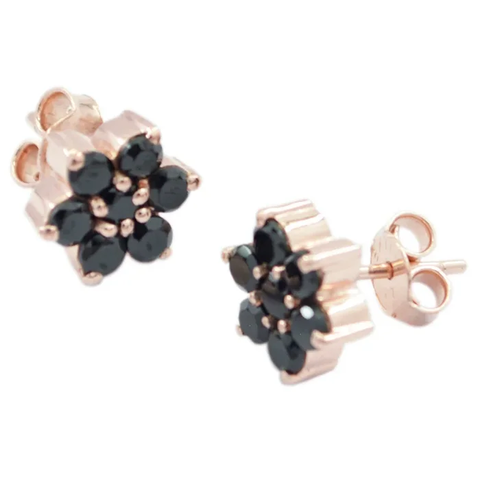 Black Onyx American Sara multiple Stud Black Sterling Silver Earring