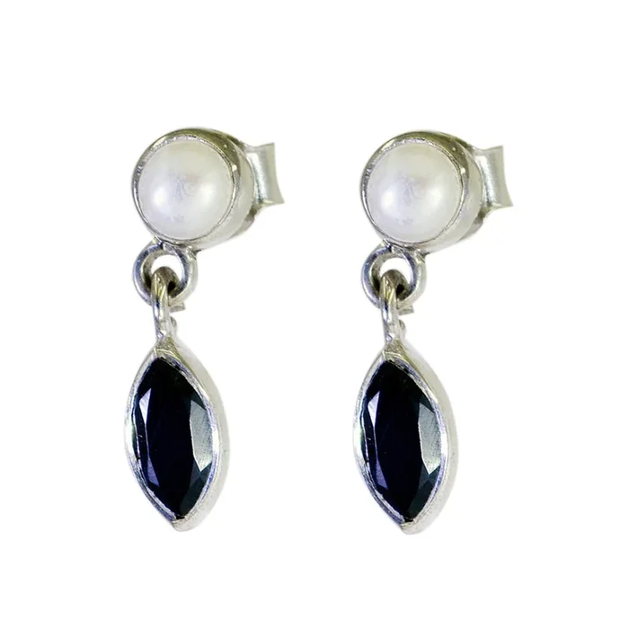 Black Onyx Mexican Katharina multiple Stud Black Sterling Silver Earring