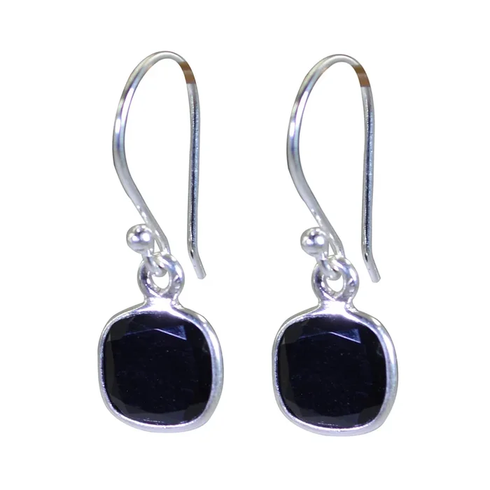 Black Onyx Turkish Josephine multiple Dangle Black 92.5 Silver Earring