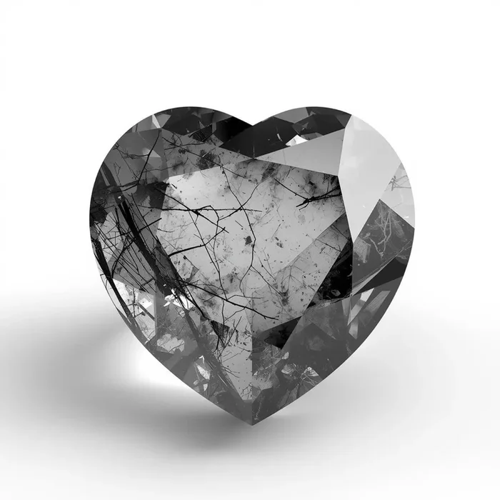 Black Rutile 1PC Large 10×10 MM Heart Faceted Black Shine Semi Precious Loose Gemstones
