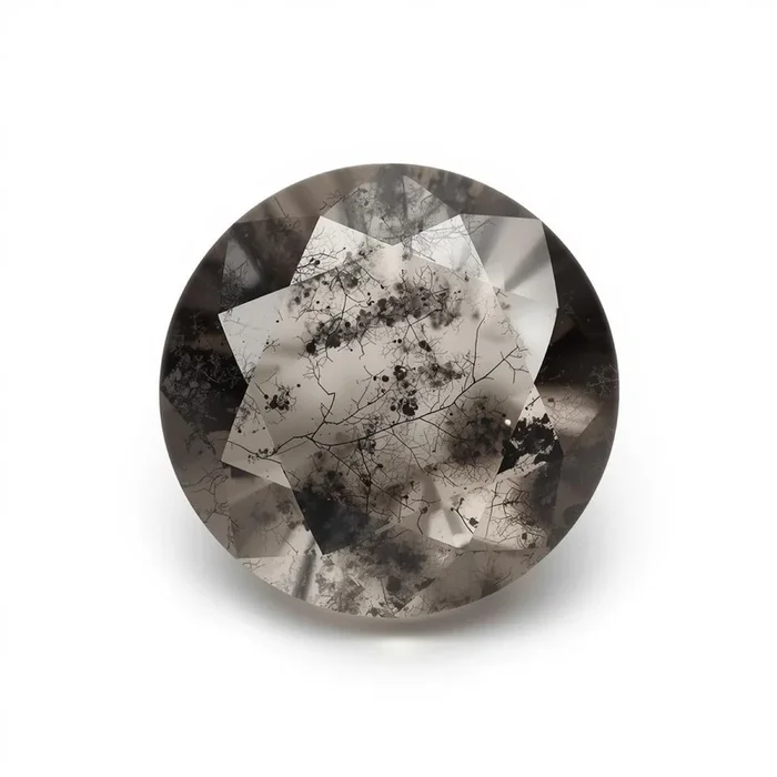 Black Rutile 1PC Large 12×12 MM Round Faceted Black High-Quality Semi Precious Loose Gems